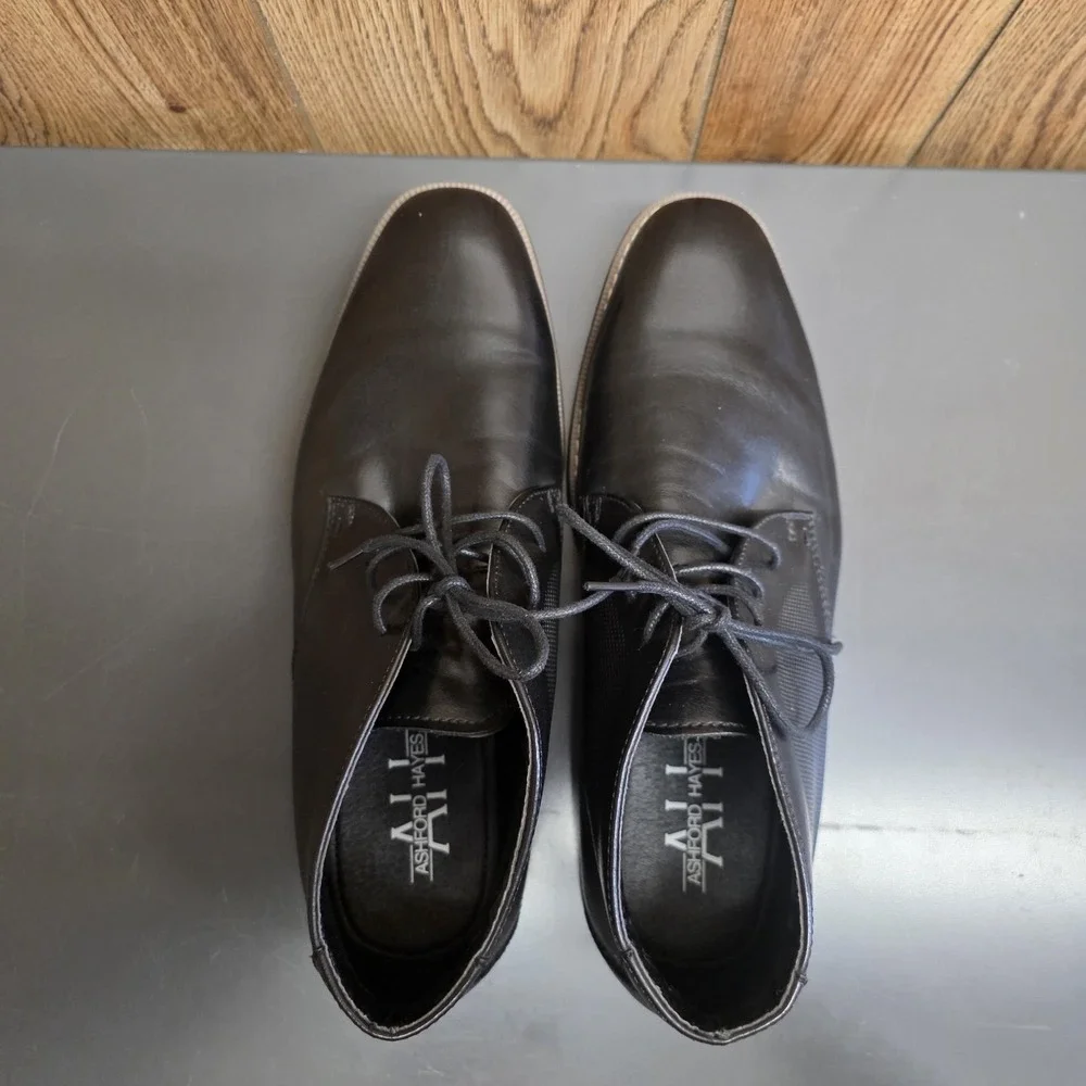 Ashford Hayes Quinn Chukka Boots Mens Size 11 Black Synthetic Lace Up Dress